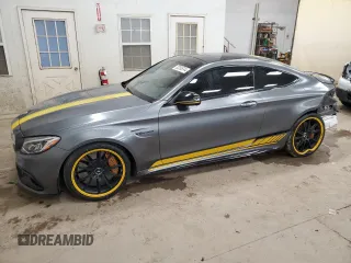 2017 Mercedes-Benz C 63 S AMG with VIN WDDWJ8HB2HF435306, listed as a Copart auction lot 82565744 with 46,587 mi miles and Salvage Title. Bid and sale history available at carsss.com. Image 1.