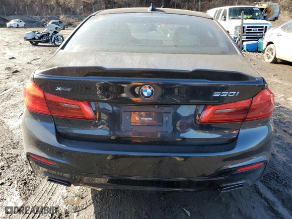 2019 BMW 5 Series 530i xDrive with VIN WBAJA7C58KG911167, listed as a Copart auction lot 46672105 with 69,161 mi miles and Salvage Title. Bid and sale history available at carsss.com. Image 6.