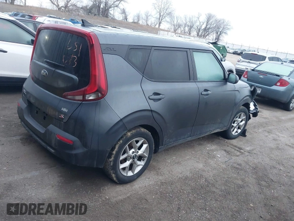 2020 Kia Soul S with VIN KNDJ23AU3L7732782, listed as a IAAI auction lot 41217711 with 63,225 mi miles. Bid and sale history available at carsss.com. Image 4.