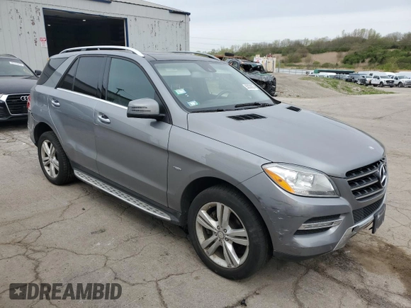 2012 Mercedes-Benz M ML 350 with VIN 4JGDA5HBXCA018064, listed as a Copart auction lot 55230025 with 166,360 mi miles and Clean Title. Bid and sale history available at carsss.com. Image 4.