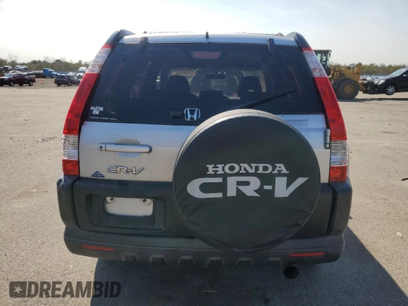 2006 Honda CR-V LX with VIN SHSRD78596U406205, listed as a Copart auction lot 53106305 with 212,569 mi miles and Non Repairable. Bid and sale history available at carsss.com. Image 6.