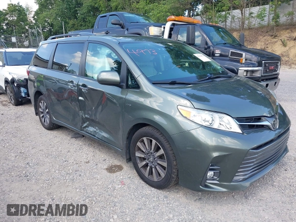 2018 Toyota Sienna XLE with VIN 5TDDZ3DC4JS189540, listed as a IAAI auction lot 42594973 with 103,374 mi miles and . Bid and sale history available at DreamBid. Image 1.