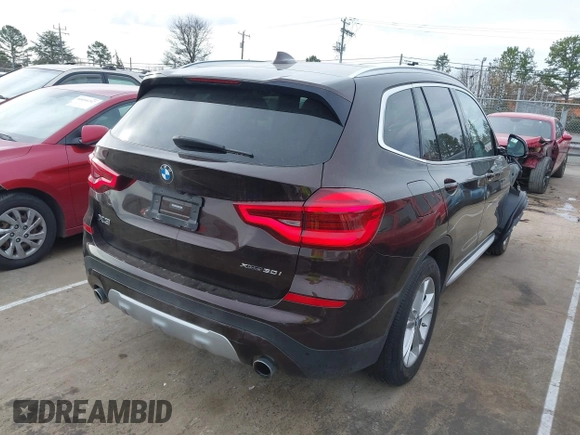 2020 BMW X3 xDrive30i z VIN 5UXTY5C0XL9D58724, wystawiony jako IAAI lot #41717962 z przebiegiem 38 089 mil mil oraz . Historia ofert i sprzedaży dostępna na DreamBid. Obrazek 4.