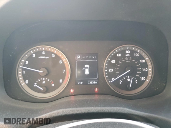 2018 Hyundai Tucson SEL with VIN KM8J3CA49JU666942, listed as a Copart auction lot 58911095 with 73,839 mi miles and Salvage title. Bid and sale history available at DreamBid. Image 9.