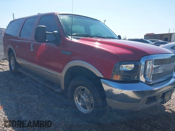 2002 Ford Excursion Limited z VIN 1FMNU42L62EB40225, wystawiony jako IAAI lot #42670777 z przebiegiem 231 351 mil mil oraz . Historia ofert i sprzedaży dostępna na DreamBid. Obrazek 1.