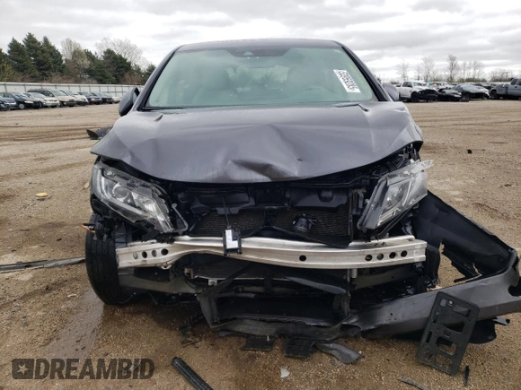 2019 Honda Odyssey EX-L with VIN 5FNRL6H74KB004916, listed as a Copart auction lot 53959205 with 60,100 mi miles and Salvage Title. Bid and sale history available at DreamBid. Image 5.