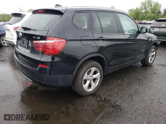 2011 BMW X3 28i with VIN 5UXWX5C58BL712640, listed as a Copart auction lot 55099015 with 72,256 mi miles and Salvage Title. Bid and sale history available at DreamBid. Image 3.