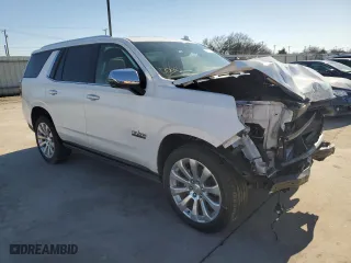 2023 Chevrolet Tahoe Premier with VIN 1GNSKSKD3PR144704, listed as a Copart auction lot 50347615 with 48,937 mi miles and Salvage Title. Bid and sale history available at carsss.com. Image 4.