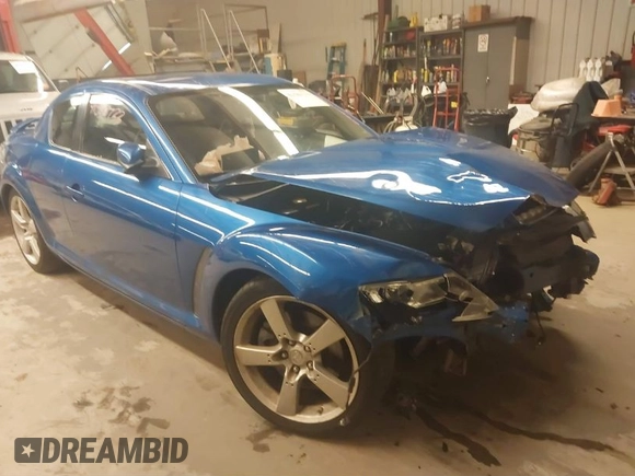 2004 Mazda RX-8 with VIN JM1FE17N240139216, listed as a IAAI auction lot 41581733 with 110,151 mi miles. Bid and sale history available at carsss.com. Image 1.