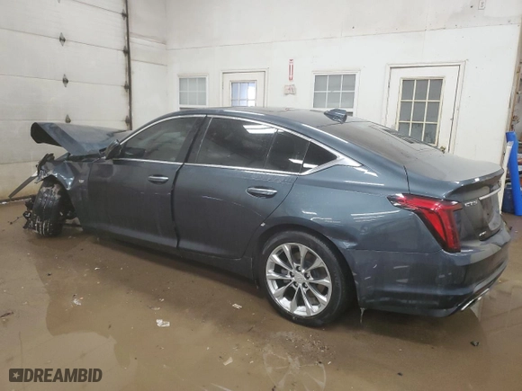 2021 Cadillac CT5 Premium Luxury with VIN 1G6DT5RW8M0107836, listed as a Copart auction lot 42399015 with 37,858 mi miles and Non Repairable. Bid and sale history available at carsss.com. Image 2.