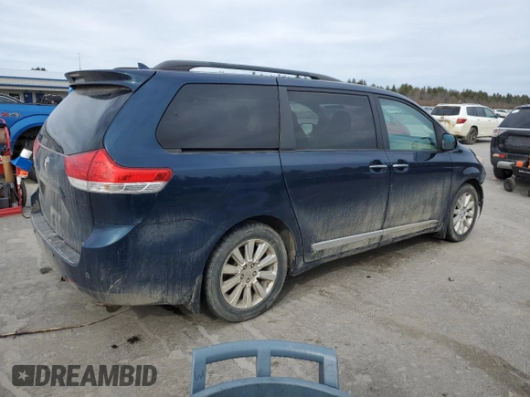 2011 Toyota Sienna XLE with VIN 5TDDK3DC7BS019811, listed as a Copart auction lot 49228165 with 194,863 mi miles and Salvage Title. Bid and sale history available at carsss.com. Image 3.