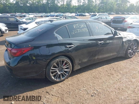 2021 Infiniti Q50 Red Sport 400 z VIN JN1FV7DR6MM880572, wystawiony jako IAAI lot #42411884 z przebiegiem 31 436 mil mil oraz . Historia ofert i sprzedaży dostępna na DreamBid. Obrazek 4.