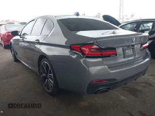 2021 BMW 5 Series 530e with VIN WBA13AG05MCF48300, listed as a IAAI auction lot 41735999 with 31,096 mi miles and . Bid and sale history available at carsss.com. Image 3.