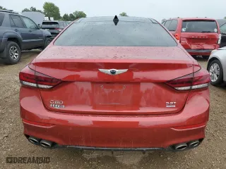 2020 Genesis G80 3.3T Sport with VIN KMTFN4JB3LU329583, listed as a Copart auction lot 65930074 with 111,581 mi miles and Salvage Title. Bid and sale history available at carsss.com. Image 6.