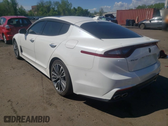 2018 Kia Stinger Premium with VIN KNAE25LA2J6026466, listed as a Copart auction lot 55504895 with 96,032 mi miles and Salvage Title. Bid and sale history available at DreamBid. Image 2.