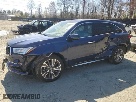2018 Acura MDX w/Technology Pkg with VIN 5J8YD4H51JL003134, listed as a Copart auction lot 50912905 with 63,203 mi miles and Salvage Title. Bid and sale history available at carsss.com. Image 1.