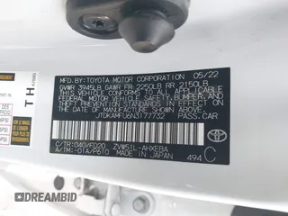 2022 Toyota Prius L Eco z VIN JTDKAMFU6N3177732, wystawiony jako IAAI lot #42504790 z przebiegiem 65 338 mil mil oraz . Historia ofert i sprzedaży dostępna na DreamBid. Obrazek 9.