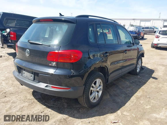2017 Volkswagen Tiguan S with VIN WVGBV7AX9HK039244, listed as a IAAI auction lot 42050325 with 70,828 mi miles and . Bid and sale history available at DreamBid. Image 4.