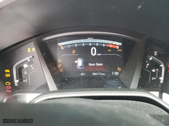 2017 Honda CR-V EX-L with VIN 5J6RW2H87HL071065, listed as a Copart auction lot 51615885 with 56,117 mi miles and Salvage Title. Bid and sale history available at carsss.com. Image 9.