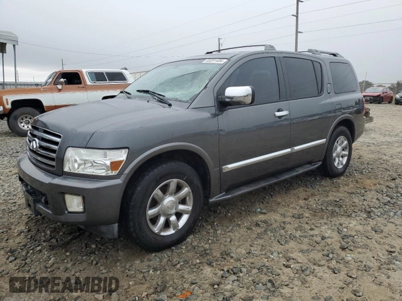 2005 Infiniti QX56 with VIN 5N3AA08C65N812268, listed as a Copart auction lot 83201404 with 109,232 mi miles and Salvage Title. Bid and sale history available at DreamBid. Image 1.