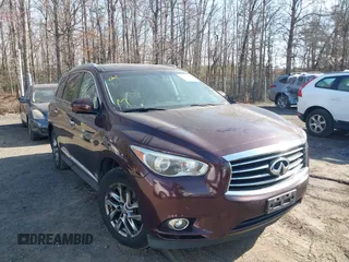 2013 Infiniti JX35 с VIN 5N1AL0MM8DC317727, выставлен на аукционе IAAI как лот 41768558 с пробегом 209 604 миль миль и . История ставок и продаж доступна на DreamBid. Изображение 1.