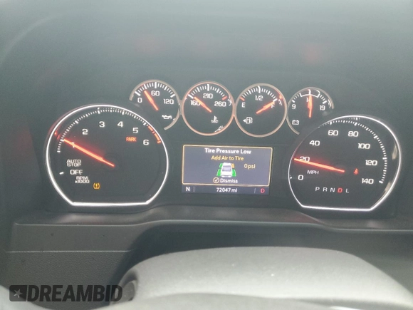 2020 Chevrolet Silverado 1500 LT with VIN 3GCPWCET0LG421797, listed as a Copart auction lot 69507264 with 72,047 mi miles and Non Repairable. Bid and sale history available at DreamBid. Image 9.