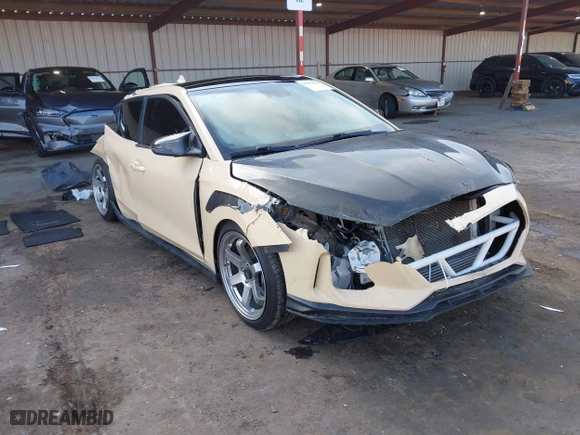 2019 Hyundai Veloster Turbo R-Spec with VIN KMHTH6ABXKU015198, listed as a IAAI auction lot 41013929 with 79,724 mi miles. Bid and sale history available at carsss.com. Image 6.