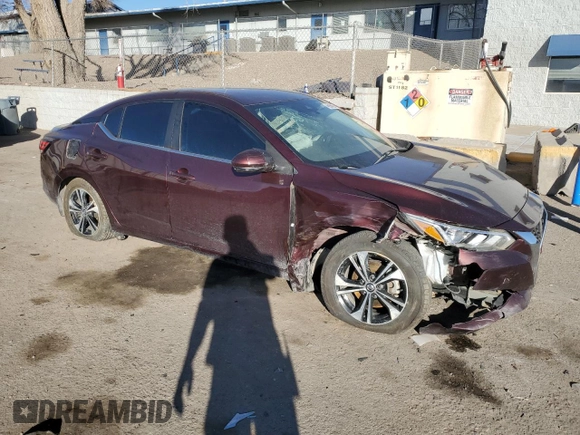 2020 Nissan Sentra SV with VIN 3N1AB8CV3LY278876, listed as a Copart auction lot 45994655 with 74,645 mi miles and Salvage Title. Bid and sale history available at carsss.com. Image 4.