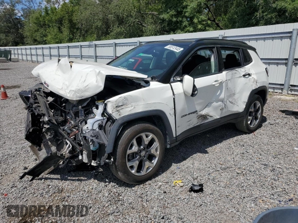 2018 Jeep Compass Limited with VIN 3C4NJDCB3JT402168, listed as a Copart auction lot 55512445 with 49,832 mi miles and Salvage Title. Bid and sale history available at DreamBid. Image 1.