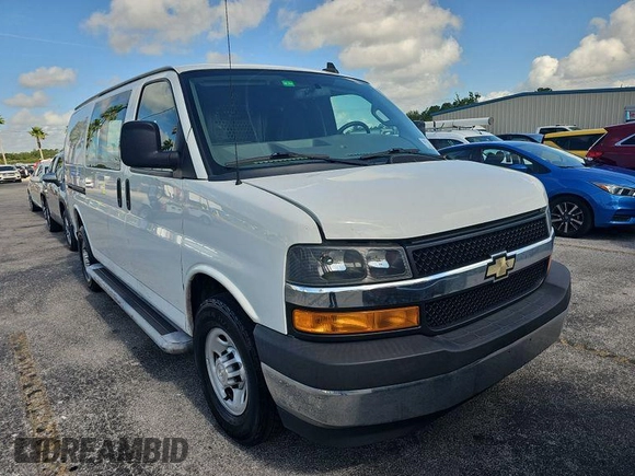 2019 Chevrolet Express Cargo with VIN 1GCWGAFGXK1311576, listed as a IAAI auction lot 42849741 with 157,295 mi miles and . Bid and sale history available at DreamBid. Image 5.