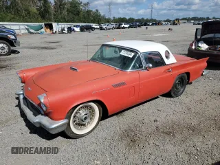 1957 Ford Thunderbird with VIN D7FH395675, listed as a Copart auction lot 77234434 with 15,312 mi miles and Salvage Title. Bid and sale history available at DreamBid. Image 1.
