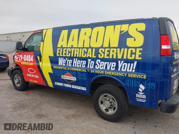 2023 Chevrolet Express Cargo with VIN 1GCWGAFP3P1219054, listed as a IAAI auction lot 41615581 with 36,622 mi miles and . Bid and sale history available at DreamBid. Image 14.