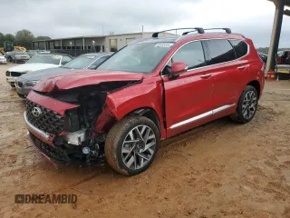 2022 Hyundai Santa Fe Calligraphy with VIN 5NMS54AL5NH459610, listed as a Copart auction lot 80445554 with 33,510 mi miles and Salvage Title. Bid and sale history available at carsss.com. Image 1.