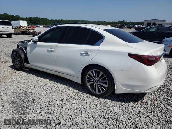 2018 Infiniti Q50 Luxe with VIN JN1EV7AP1JM351170, listed as a Copart auction lot 60412915 with 100,290 mi miles and Salvage title. Bid and sale history available at DreamBid. Image 2.