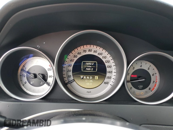 2012 Mercedes-Benz C 300 Sport with VIN WDDGF8BBXCF870761, listed as a Copart auction lot 55396305 with 74,812 mi miles and Clean Title. Bid and sale history available at DreamBid. Image 9.