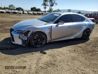 2023 Lexus IS with VIN JTHCA1D22P5125427, listed as a Copart auction lot 73154004 with 16,182 mi miles and Salvage Title. Bid and sale history available at carsss.com. Image 1.