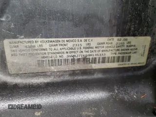 2008 Volkswagen Jetta Wolfsburg Edition с VIN 3VWRJ71K58M135333, выставлен на аукционе Copart как лот 51854095 с пробегом 185 327 миль миль и Списание • Salvage title. История ставок и продаж доступна на DreamBid. Изображение 15.