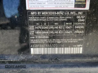 2008 Mercedes-Benz GL-Class 5.5L with VIN 4JGBF86EX8A320114, listed as a Copart auction lot 70083964 with 188,133 mi miles and Clean Title. Bid and sale history available at carsss.com. Image 13.