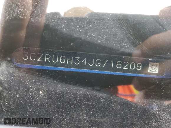 2018 Honda HR-V LX with VIN 3CZRU6H34JG716209, listed as a Copart auction lot 51425185 with 88,206 mi miles and Salvage Title. Bid and sale history available at carsss.com. Image 13.