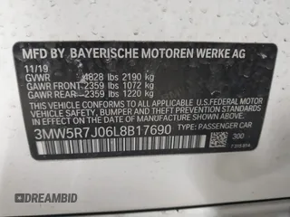 2020 BMW 3 Series 330i xDrive with VIN 3MW5R7J06L8B17690, listed as a IAAI auction lot 41659559 with 74,357 mi miles. Bid and sale history available at carsss.com. Image 9.