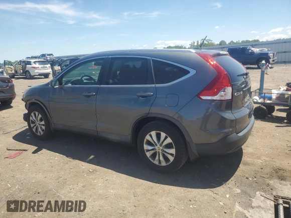 2013 Honda CR-V EX-L z VIN 2HKRM4H7XDH628094, wystawiony jako Copart lot #57358245 z przebiegiem 123 505 mil mil oraz Szkody całkowita. Historia ofert i sprzedaży dostępna na DreamBid. Obrazek 2.