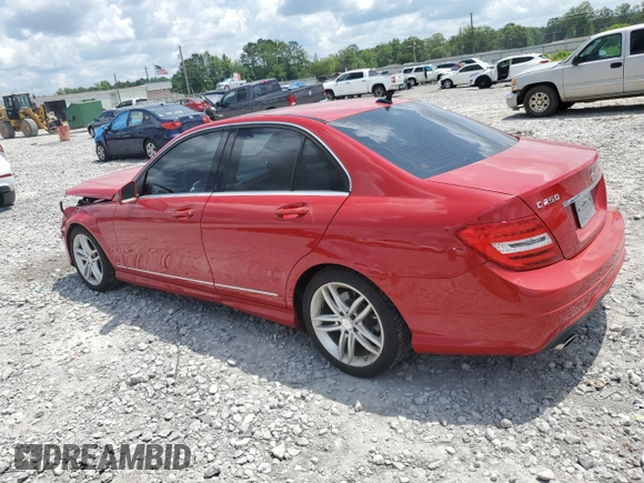 2014 Mercedes-Benz C 250 Sport with VIN WDDGF4HB8ER310433, listed as a Copart auction lot 59600615 with 73,189 mi miles and Salvage title. Bid and sale history available at DreamBid. Image 2.