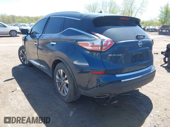 2016 Nissan Murano SL z VIN 5N1AZ2MH2GN106156, wystawiony jako IAAI lot #42093156 z przebiegiem 107 997 mil mil oraz . Historia ofert i sprzedaży dostępna na DreamBid. Obrazek 3.
