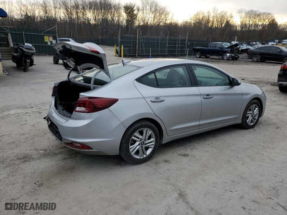 2020 Hyundai Elantra SEL with VIN 5NPD84LF2LH633236, listed as a Copart auction lot 47345385 with 73,389 mi miles and Salvage Title. Bid and sale history available at carsss.com. Image 3.