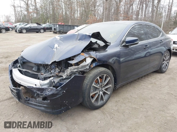 2015 Acura TLX V6 Tech with VIN 19UUB2F51FA020482, listed as a IAAI auction lot 41659296 with 71,434 mi miles. Bid and sale history available at carsss.com. Image 2.