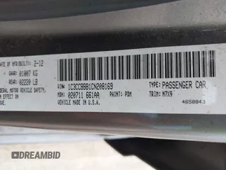 2012 Chrysler 200 Touring with VIN 1C3CCBBB1CN208169, listed as a IAAI auction lot 41884897 with 184,073 mi miles. Bid and sale history available at carsss.com. Image 9.