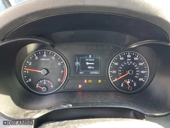 2016 Kia Optima LX with VIN 5XXGT4L30GG025198, listed as a Copart auction lot 52321105 with 150,788 mi miles and Salvage Title. Bid and sale history available at carsss.com. Image 9.