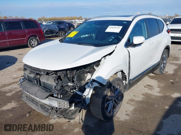 2021 Honda CR-V Touring with VIN 2HKRW1H9XMH402745, listed as a IAAI auction lot 41059541 with 24,282 mi miles. Bid and sale history available at carsss.com. Image 18.