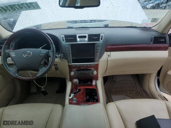 2011 Lexus LS 460 with VIN JTHCL5EF6B5010552, listed as a Copart auction lot 74747814 with 0 mi miles and Salvage Title. Bid and sale history available at carsss.com. Image 8.