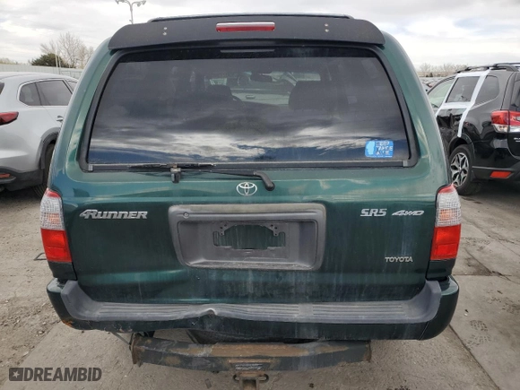 1999 Toyota 4Runner SR5 with VIN JT3HN86R9X0250487, listed as a Copart auction lot 49077965 with 221,954 mi miles and Salvage Title. Bid and sale history available at carsss.com. Image 6.